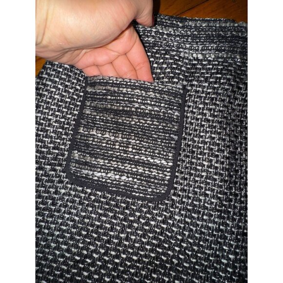 Tweed Skirt Size 8 Black White Wool Blend Classic Preppy Casual Office Mod Work - Picture 2 of 5